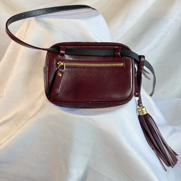 Saint Laurent Lou Camera Bag – Burgundy Leather with Tassel - Picture 3 of 6